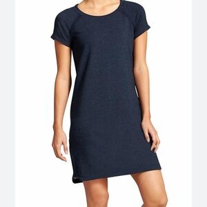 Athleta Pacer Blue Marl T Shirt Shift Dress